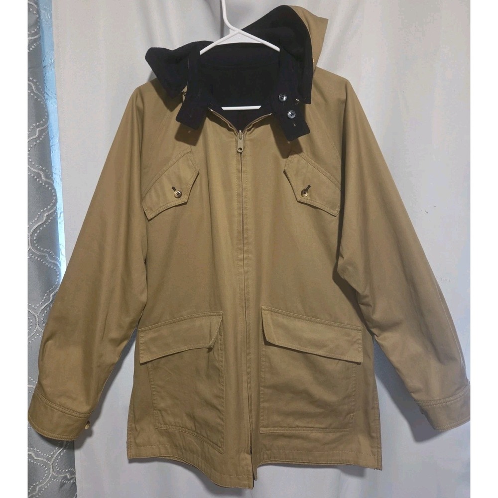 Vintage 80s Reversible Canvas Field Jacket Mens 42 Large British Crown Colony HK